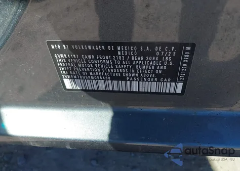 2023 Volkswagen Jetta 1.5T Se из США, поврежденный, VIN 3VWEM7BU5PM055468